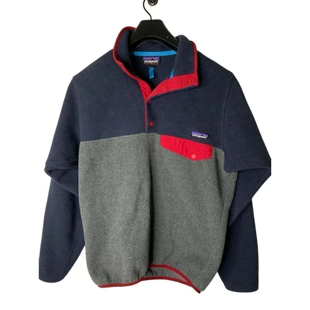 Patagonia Synchilla snap t pullover colorblock men's size XS